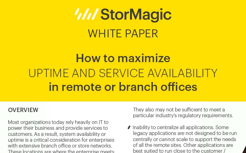 How to maximize uptime and service availability in remote or branch offices