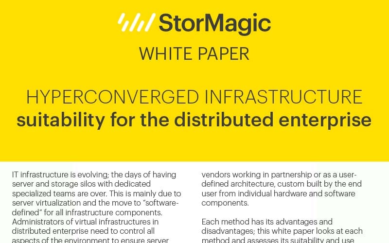 Hyperconverged Infrastructure Suitability for the Distributed Enterprise