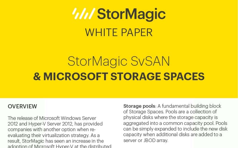 SvSAN & Microsoft Storage Spaces