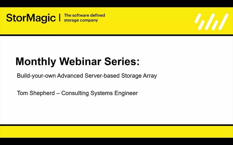Build Your Own Advanced Server-Based Storage Array