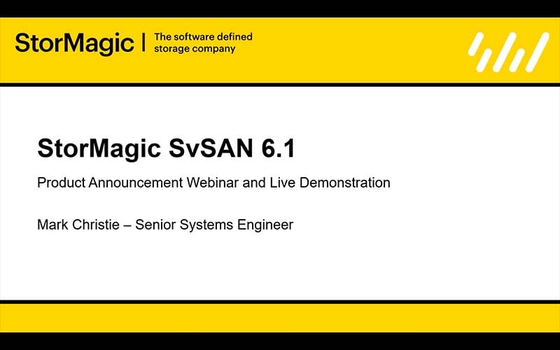 SvSAN 6.1-More performance, more flexibility, less cost