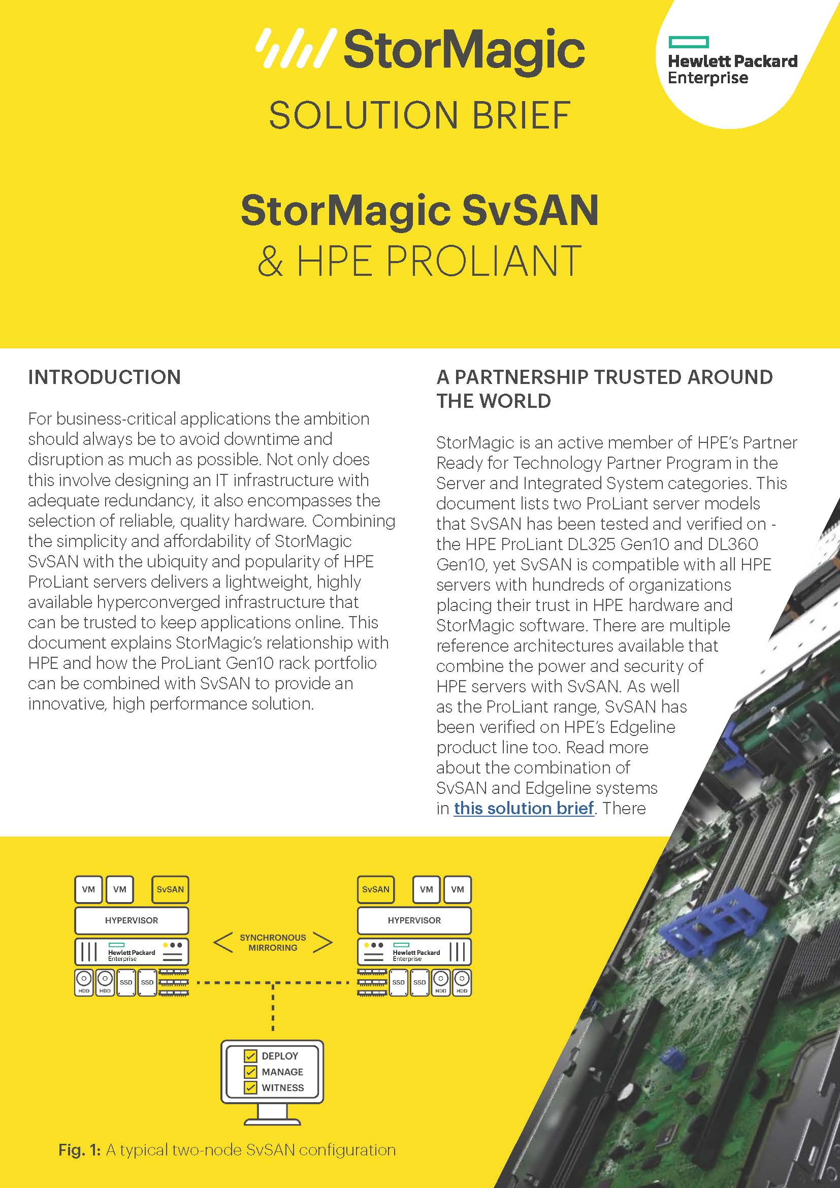 StorMagic SvSAN and HPE ProLiant solution brief