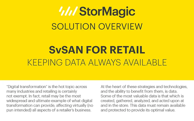 SvSAN for Retail Solution Overview
