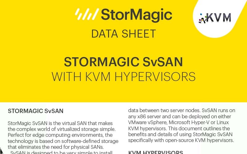 SvSAN with KVM Hypervisors