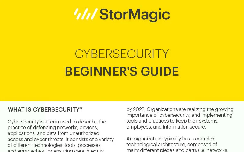 Cybersecurity - A Beginner's Guide - StorMagic