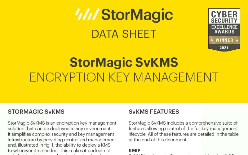 StorMagic SvKMS Data Sheet