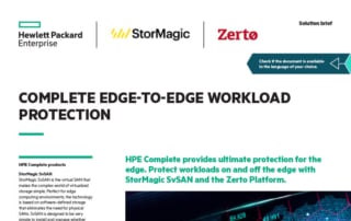 StorMagic SvSAN with Zerto Solution Brief