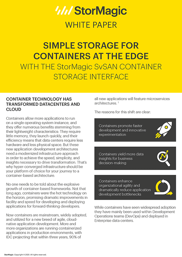 Simple Storage for Containers at the Edge white paper