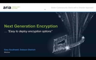 Next Generation Encryption ARIA, StorMagic and HPE
