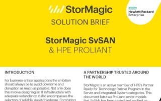 StorMagic SvSAN & HPE ProLiant Solution Brief