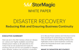 Disaster Recovery - Reducing Risk and Ensuring Business Continuity