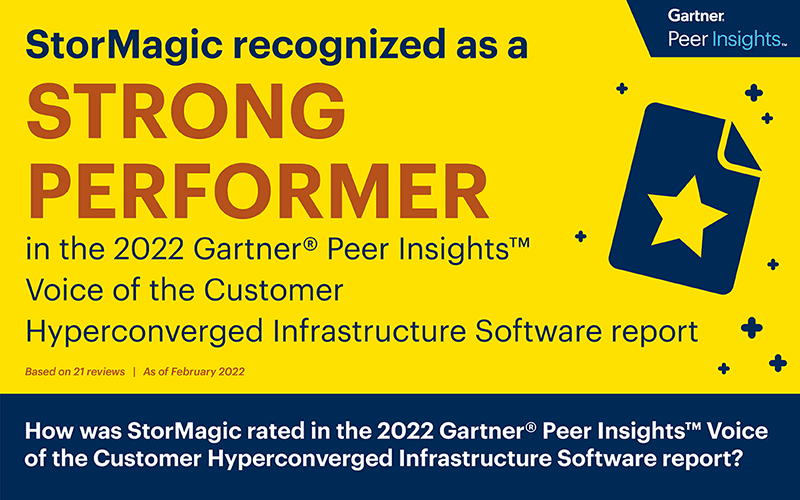 Gartner Peer Insights for Hyperconverged Infrastructure Software 2022 Infographic