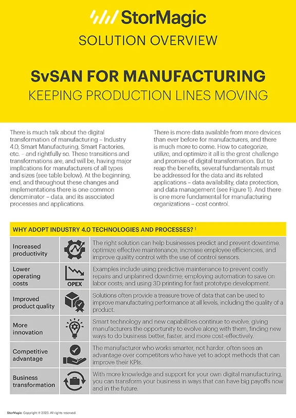 VSAN for Manufacturing Lösung