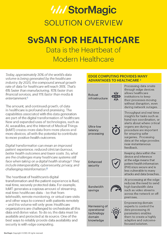 VSAN for Healthcare Solution