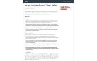 Manage Your Dependence on VMware vSphere with alternatives
