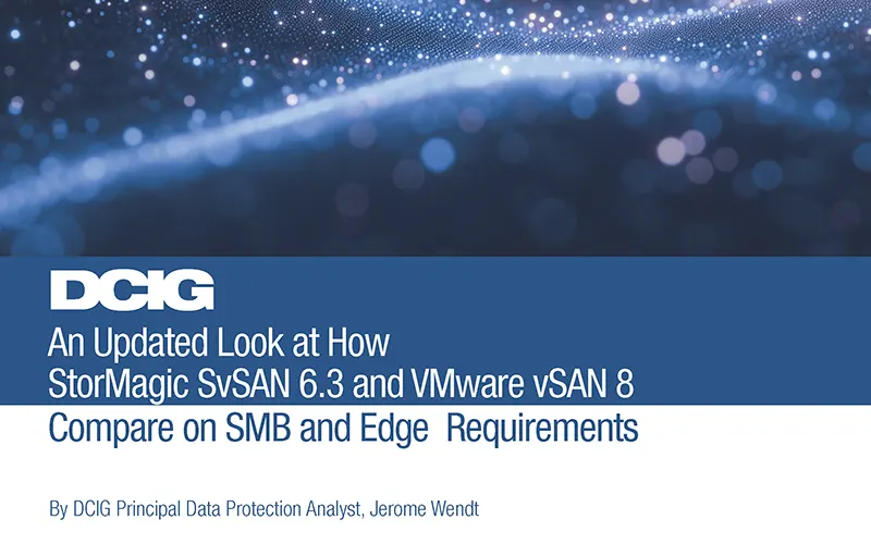 VMware vSAN 8 vs StorMagic SvSAN – SMB and Edge Requirements Comparison Report thumbnail VMware vSAN 8 vs StorMagic SvSAN - SMB and Edge Requirements Comparison Report