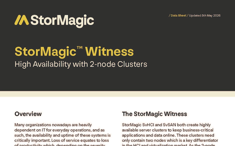 StorMagic Witness Data Sheet