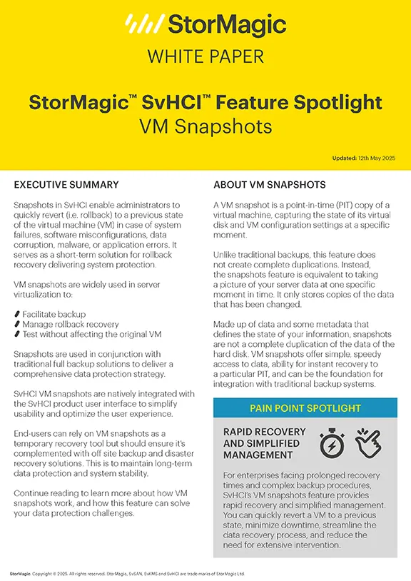 VM Snapshots White Paper VM Snapshots White Paper
